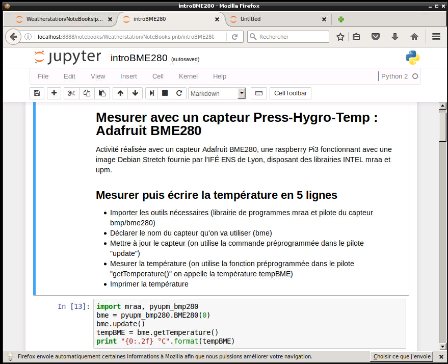 Jupyter sur un poste de travail
